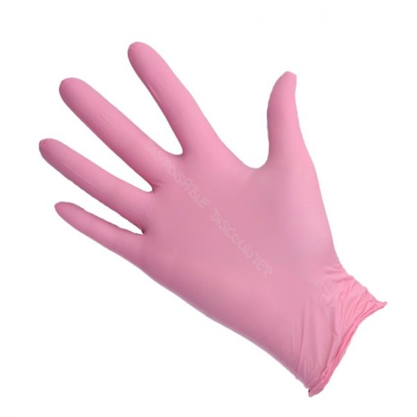 Pink Pearl Nitrile Gloves (6)